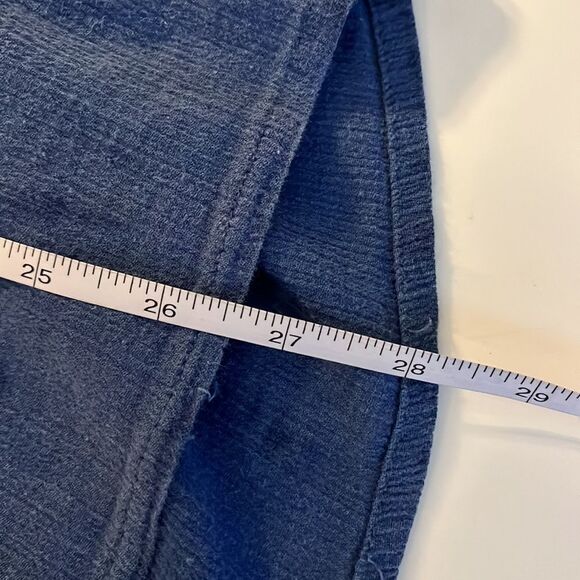 La Blues dip dyed gauze blouse. Mid-length sleeves w/ attached undergarment. - Picture 13 of 13